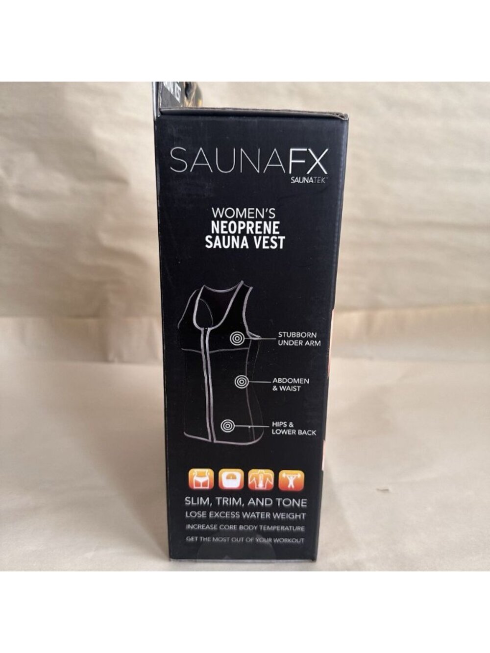 Women M Sauna Vest Neoprene Microban Antimicrobial Sweat Gym Body Shaper SaunaFX - Picture 3 of 3